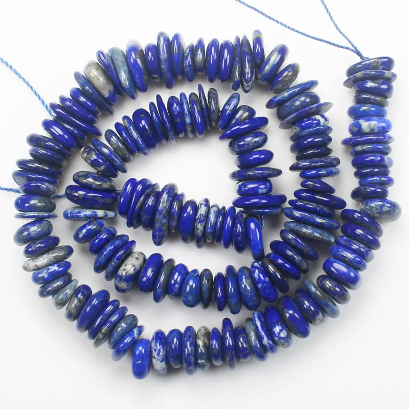 Lapis Lazuli Бусины из натурального камня 15 дюймов, нестандартный Rondelle 9-12 мм Sunstone, Aquamarines, апатит, гранат, для изготовления ювелирных изделий своими руками - Цвет: Lapis Lazuli