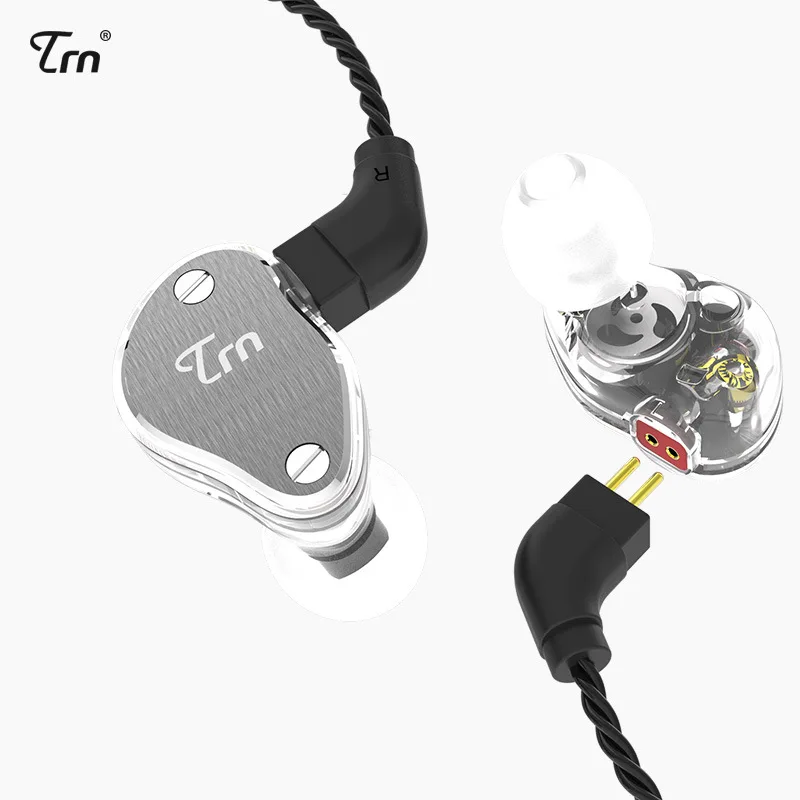 TRN V60 1BA с 2DD гибридными металлическими наушниками HIFI Monito спортивные наушники для