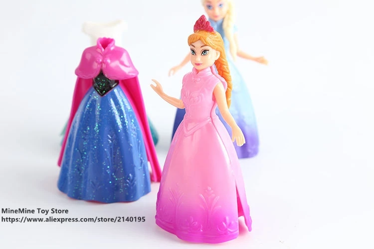DISNEY Frozen Princess Elsa Anna 12 см 4 шт./компл. фигурки модель аниме мини украшение ПВХ