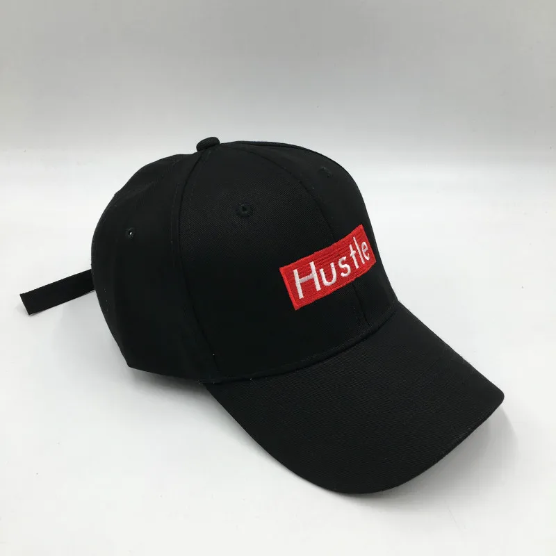 Мужская бейсболка с вышивкой Hustle регулируемая хлопковая кепка Kpop женская