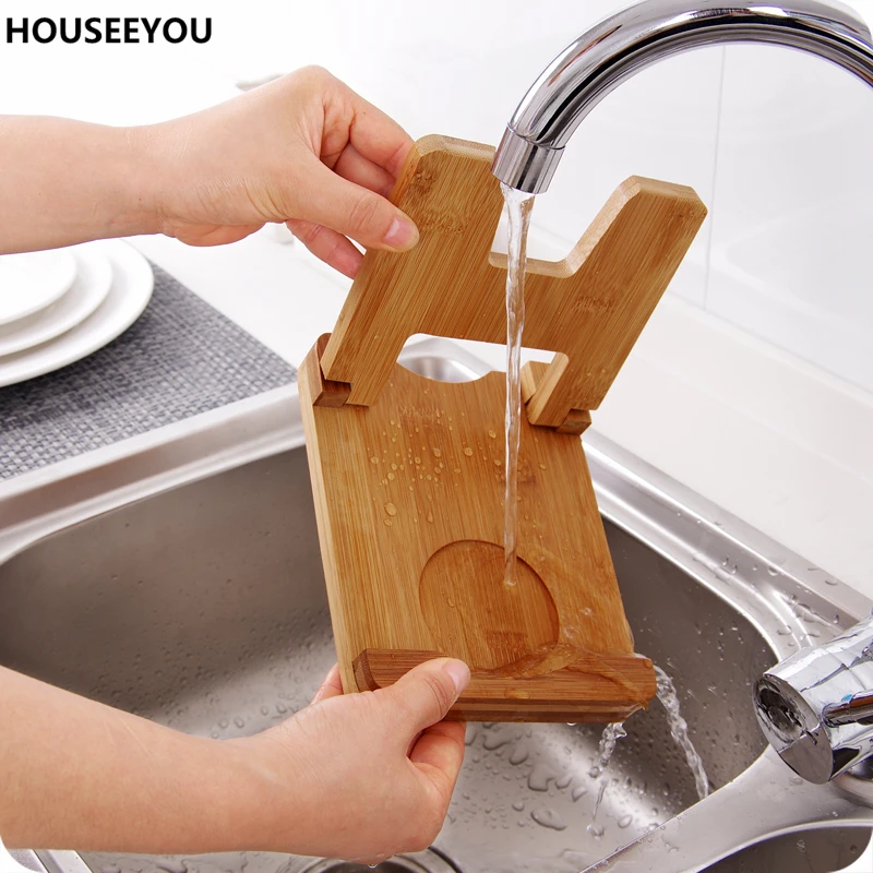 Многофункциональная полка для разделочной доски хранения складной деревянный