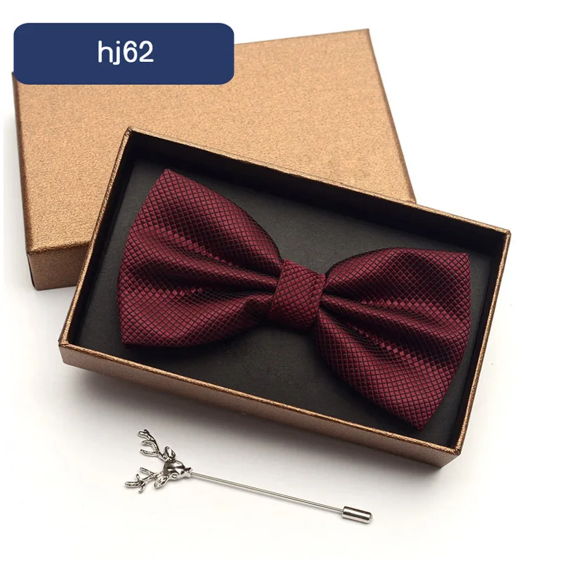 Галстук-бабочка мужской красный с бабочкой 2019 брошь в виде головы оленя |