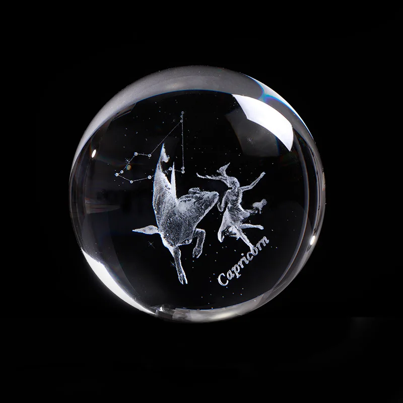 just ball 3D лазерная гравировка зодиака Capricornus созвездия шары K9 кристалл волшебный Глобус гостиная декоративная Сфера - Цвет: just ball