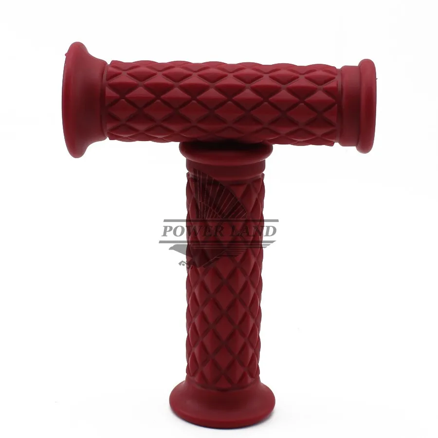 Красный 7/8 ''Ретро винтажный ручной Руль для Honda Suzuki Kawasaki Triumph Royal Enfield Cafe Racer Bobber