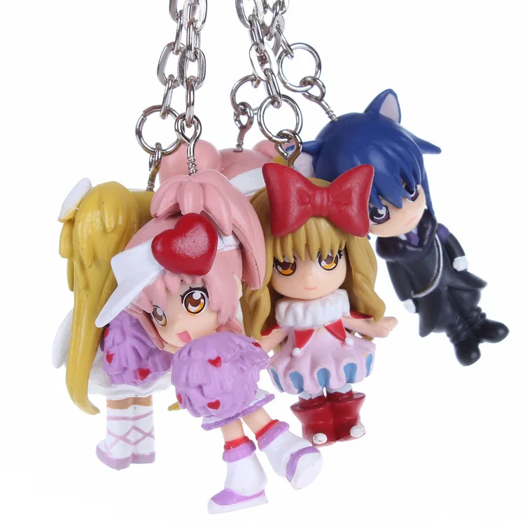 5 шт./лот Аниме Shugo Chara ПВХ фигурка игрушка брелок для телефона Подвеска игрушки