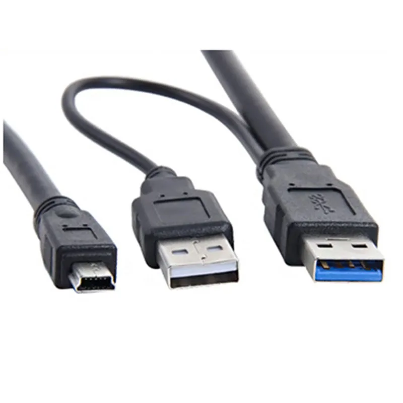 USB 3 0 блок питания Y кабель два A штекер к mini 10pin для внешнего жесткого диска|Кабели