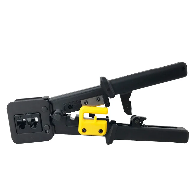 Через отверстие кабельный зажим EZnetwork обжимные плоскогубцы RJ45 Хрустальная