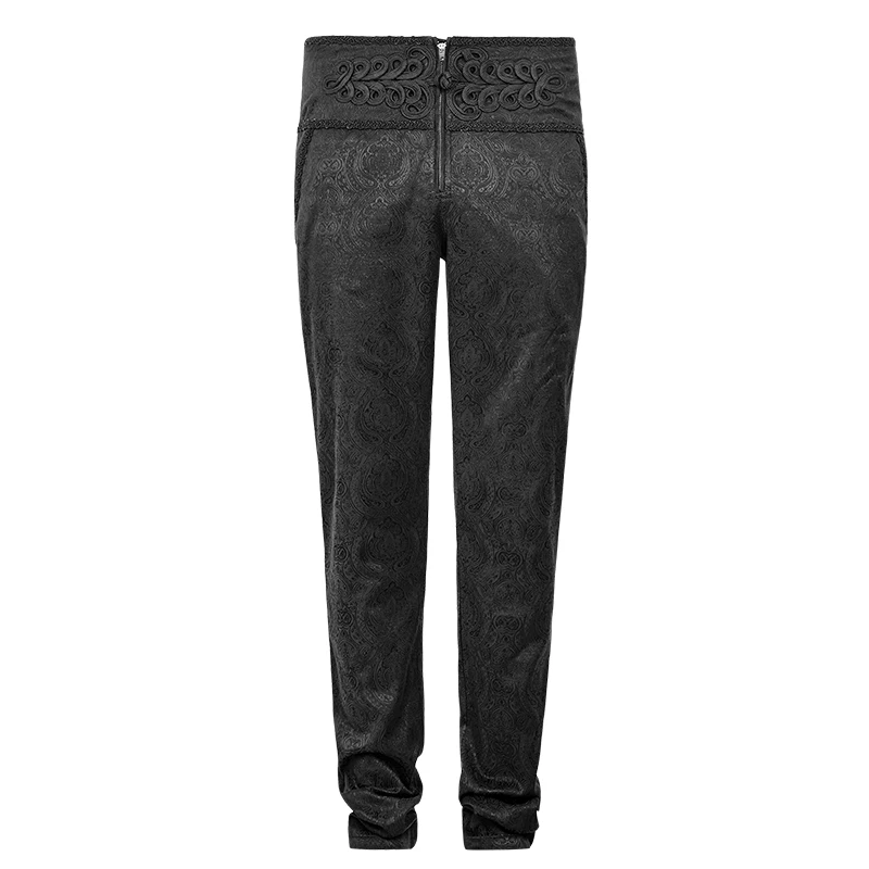 Панк рейв мужские брюки стимпанк Модные Ретро повседневные готические павлиньи кнопки повседневные с высокой талией облегающие брюки Свадебные брюки
