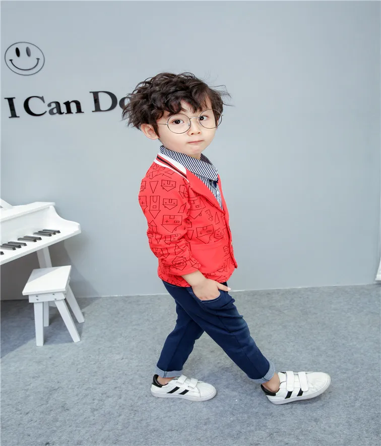 BibiCola/новый детский комплект одежды для мальчиков весна-осень модное пальто +