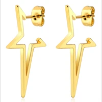 new creative hollow star stud earring for women stainless steel hyperbole pentagram ear piercings fashion jewelry