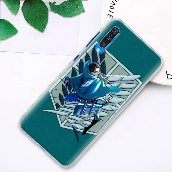 Аниме; обувь для косплея по аниме «атака на Титанов» чехол с крышкой для samsung Galaxy A30 A50 A70 A80 M10 M30 A7 A6 A8+ A9 ПК Жесткий Чехол Для Телефона - Цвет: 10