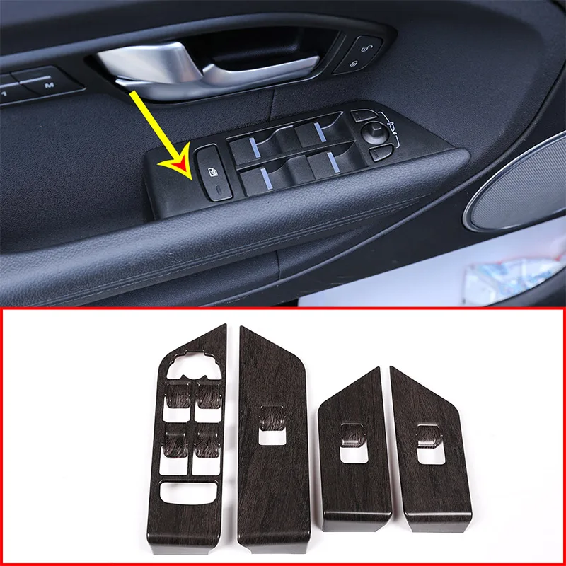 4 шт. накладки на дверь и окно из древесины дуба для Land Rover Range Evoque 2011 2018 аксессуары