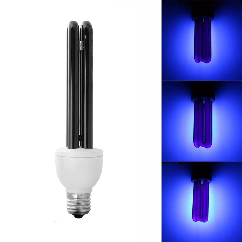 220V УФ 365nm насекомых черный светильник E27 20 Вт солнечной энергии бактерицидные