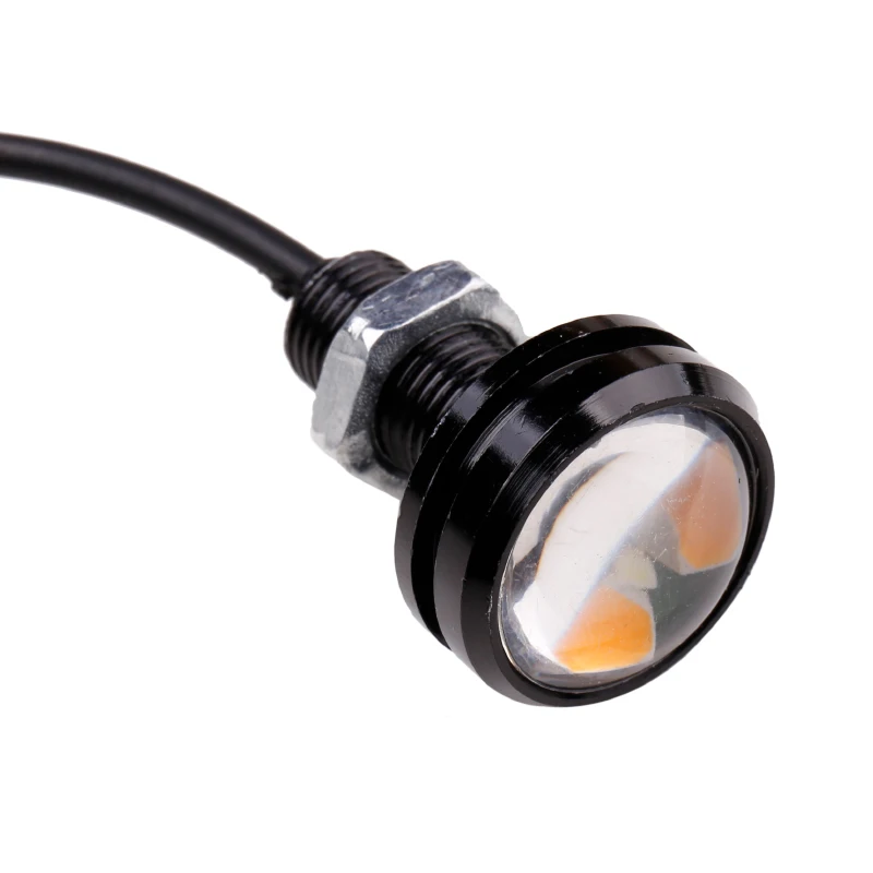 RXZ 10 шт. лампа &quotОрлиный глаз&quot 23 мм 6SMD двухцветные DRL дневные ходовые огни