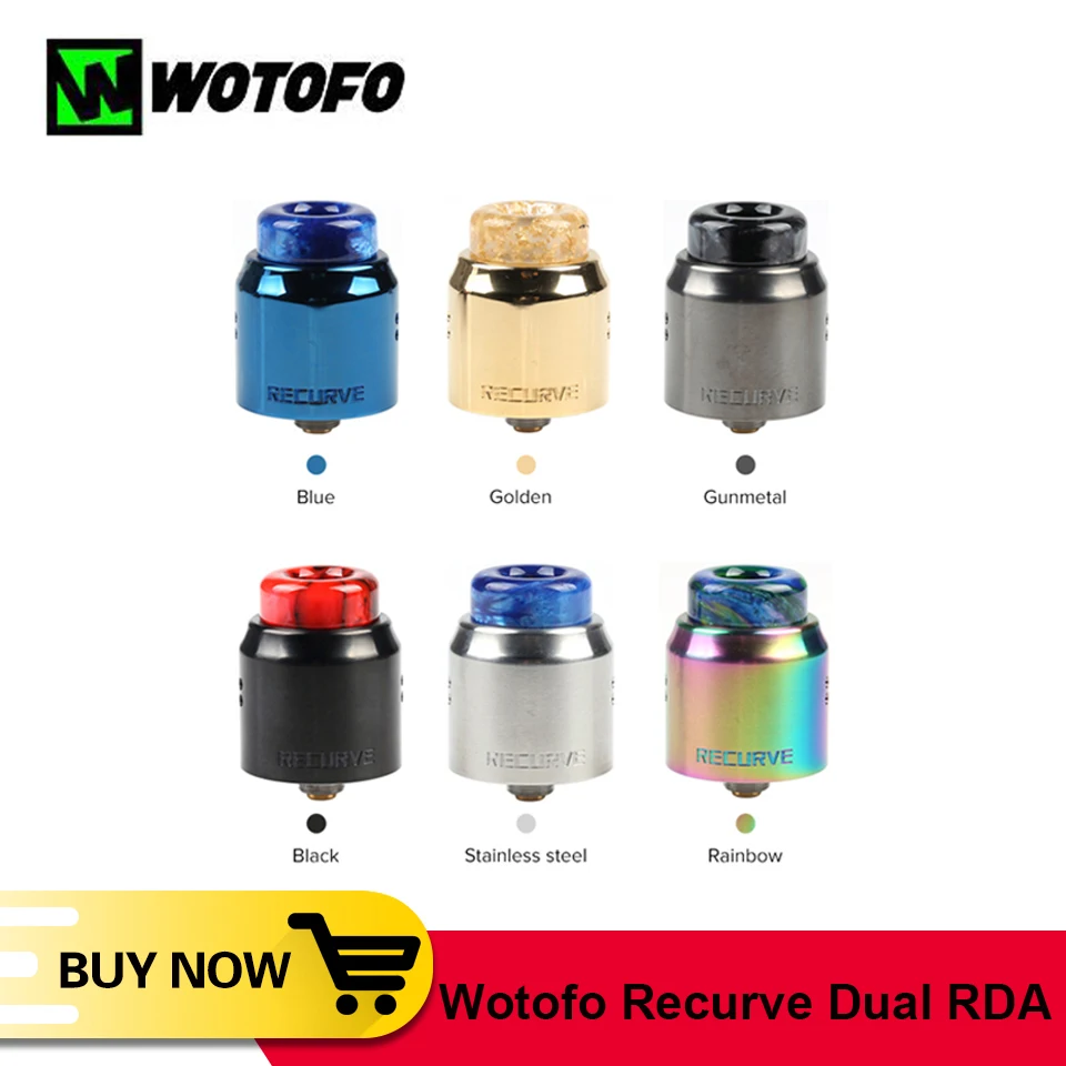 Новый оригинальный испаритель Wotofo Recurve Dual RDA восстановление капания вейп 510 810