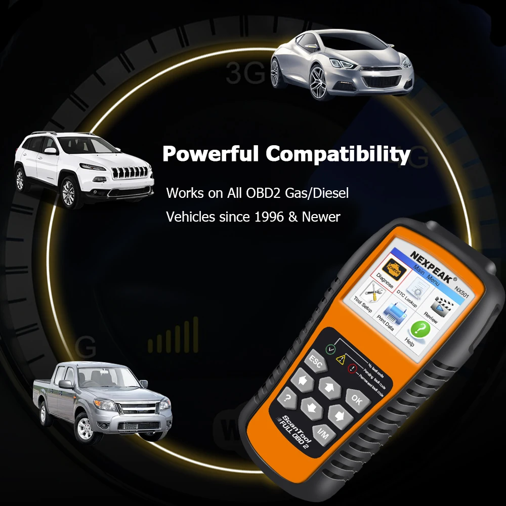 OBD2 Авто сканер nexпика NX501 OBD 2 код ридер автомобильный диагностический инструмент Универсальный OBD Код двигателя ридер
