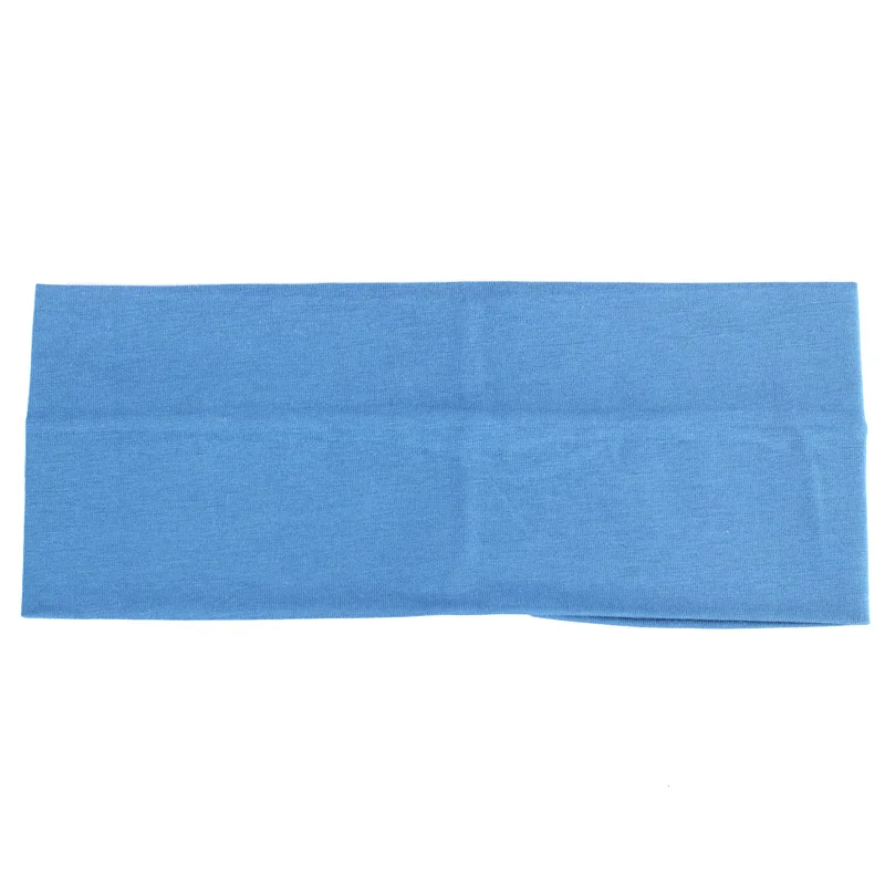 Blue 10 см Женская повязка на голову, Осенние хлопковые простые плоские повязки на голову для девочек, летние женские эластичные повязки на голову, Прямая поставка - Цвет: Blue