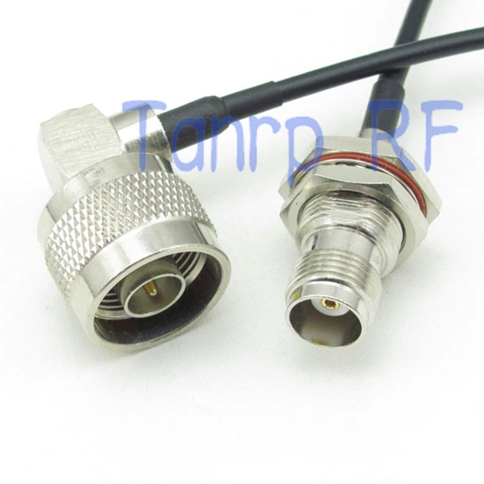 50CM Pigtail coaxial jumper cable RG174 extension cord 20inch TNC female jack to N male right angle RF connector adapter | Обустройство