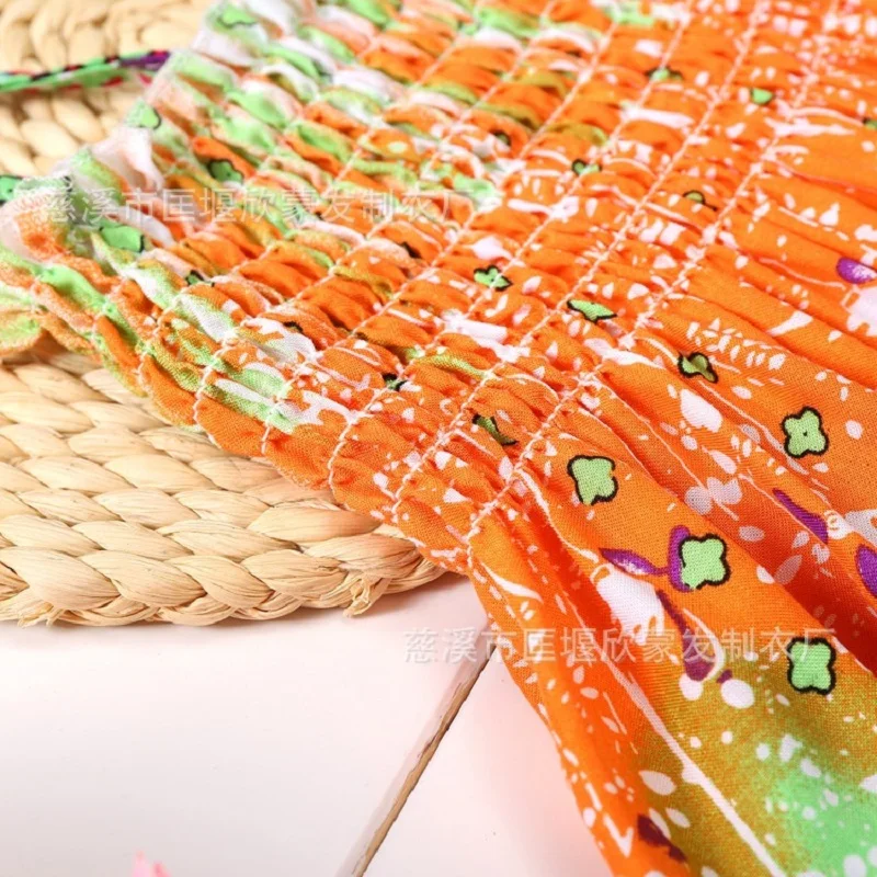 2019 Summer Beach Youth 3-12 Years Old Baby Girl Dress Bohemian Flower Princess Sling Necklace Holiday | Детская одежда и обувь