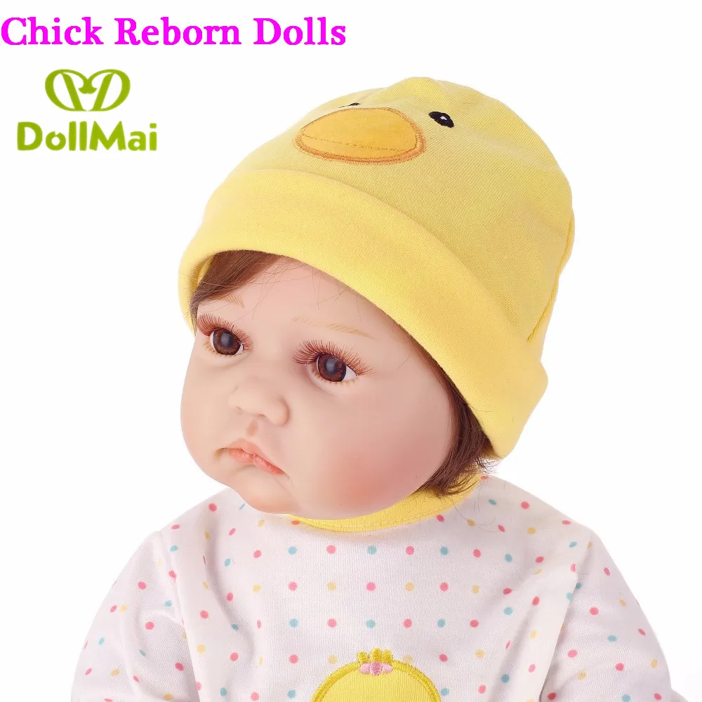 Reborn babies 55cm soft silicone reborn baby dolls with yellow duck plush bebe boneca child xmas gift toy doll | Игрушки и хобби