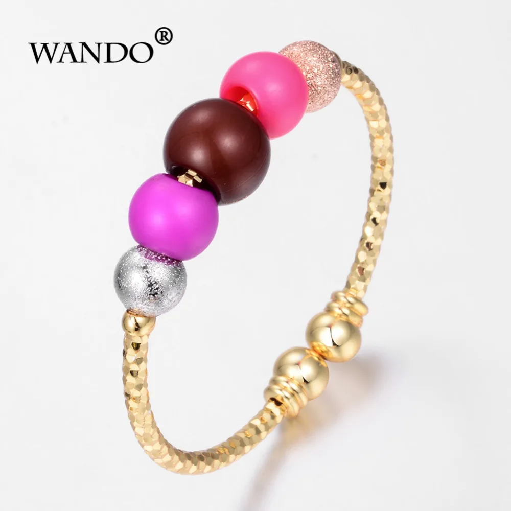 Wando 1 шт. детские браслеты для девочек милый браслет золотого цвета с бусинами