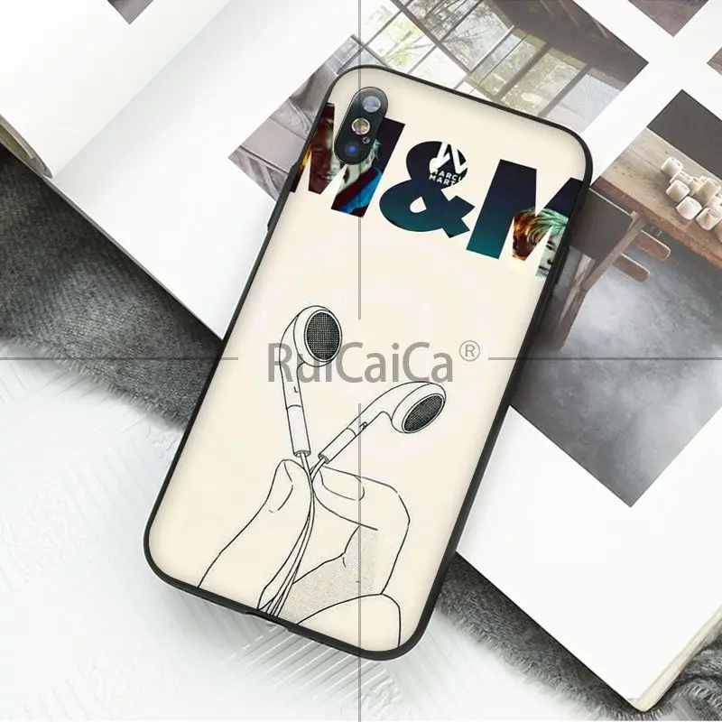 Ruicaica Marcus &amp Martinus M черный мягкий силиконовый чехол из ТПУ для iPhone X XS MAX 6 6s 7 7plus 8 8Plus 5