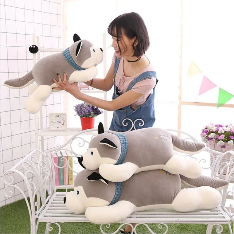 Плюшевая подушка Hasky Plushie мягкая мультяшная игрушка в виде животного милая хаски