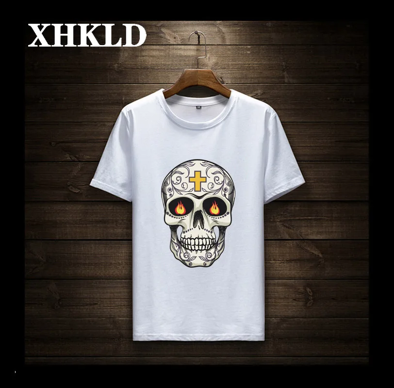 Summer New Casual Men T-Shirt 2018 Brand Letter Printing Short sleeve Top quality 100% Cotton Funny Homme | Мужская одежда