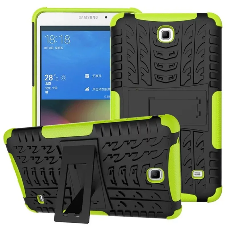 Горячий ударопрочный сверхпрочный чехол для samsung Galaxy Tab 4 7,0 SM-T230 T235 T231 Прочный гибридный защитный чехол для планшета+ пленка+ ручка - Цвет: green