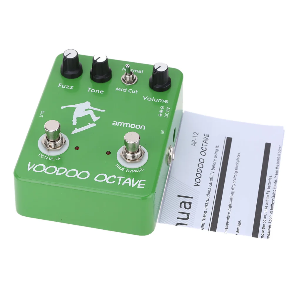 Ammoon AP 12 Fuzz педаль для гитары Voodoo Octave Фуз эффект гитарных эффектов настоящий обход