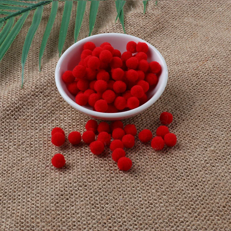 ISequins 8 мм 10 помпон мягкая искусственная плюшевая поделка DIY помпоны мяч ручной