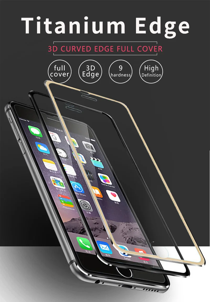 Закаленное стекло для iPhone X XS 8 7 Plus 3D изогнутый край передняя и задняя Защита