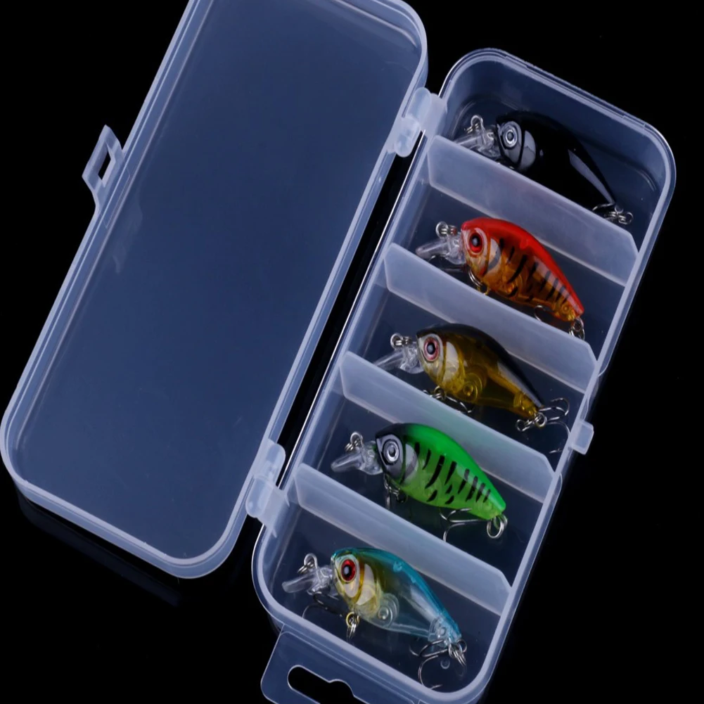 5PCS Fishing Lures Set with Hook Minnow Floating Bait Crankbait Kit Pesca Jig Wobblers Carp Tackle Box | Спорт и развлечения
