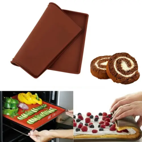 DIY десерт Портативный коврик для выпечки Силиконовые оборудование противень