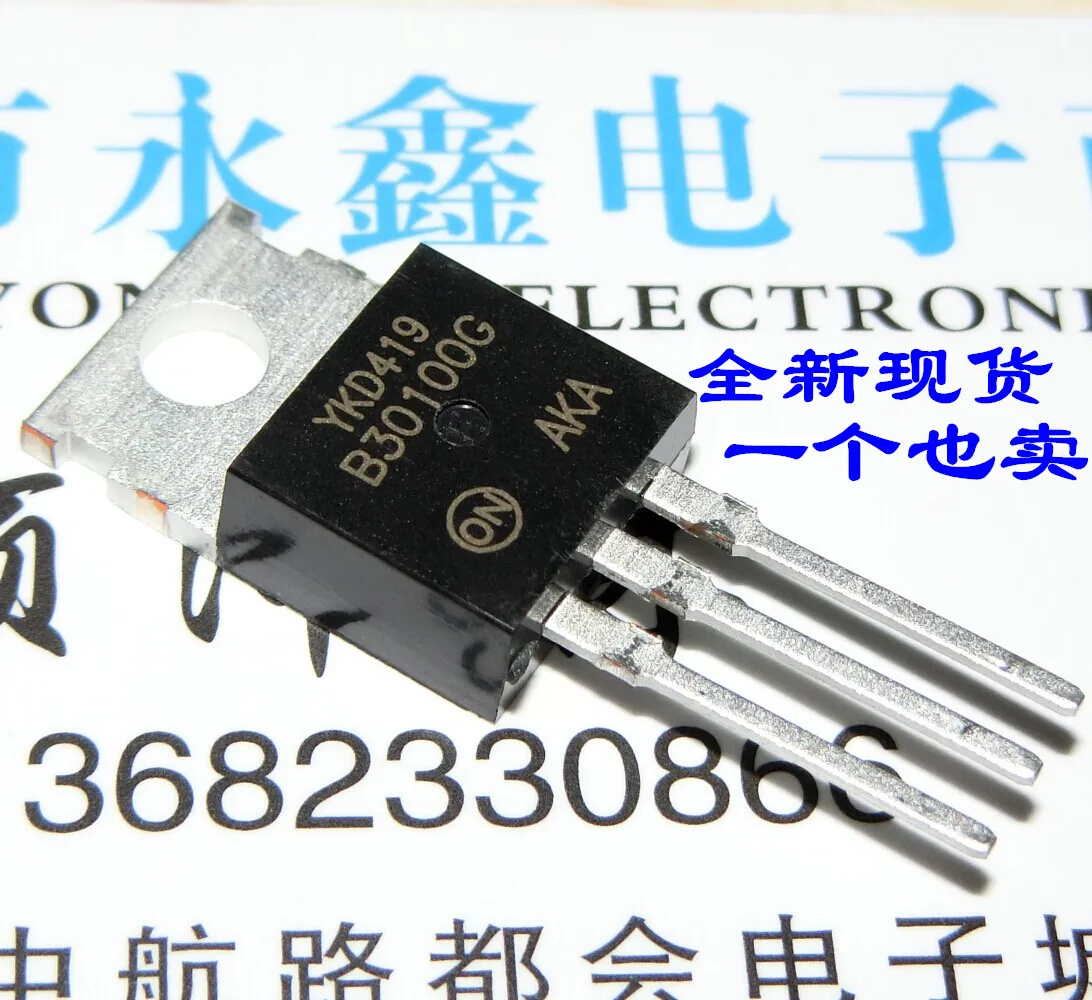 

10 шт. B30100G MBR30100CTG 30A/100V TO-220 MBR30100CT