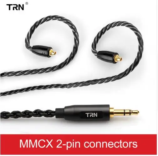3.5mm with mmcx TRN 6 сердечник высокой чистоты медный кабель с 3,5 мм MMCX/2Pin разъем для TFZ TRN V30 V80 IM1 C10 - Цвет: 3.5mm with mmcx