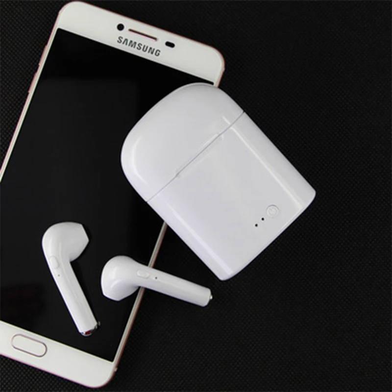 Bluetooth Car Kit I7STWS Wireless Headset Aid in-ear Earbuds Earphones with White Charger Case for iPhone Android | Автомобили и