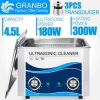 electric ultrasonic cleaner 4 5l 180w quality transducer commercial wash machine spark plug screw nail dental tool cleaning bath
