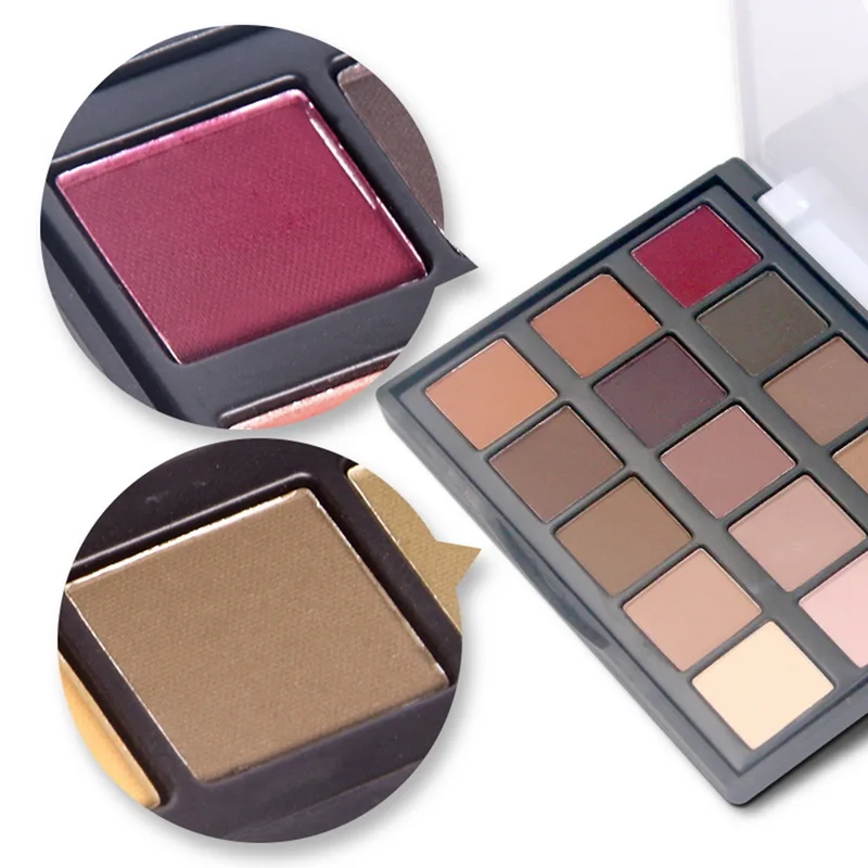 Popfeel 15 Colors Matte Eyeshadow Palette Shimmer Glitter Makeup Waterproof Long Lasting Metallic Natural Eye Shadow |