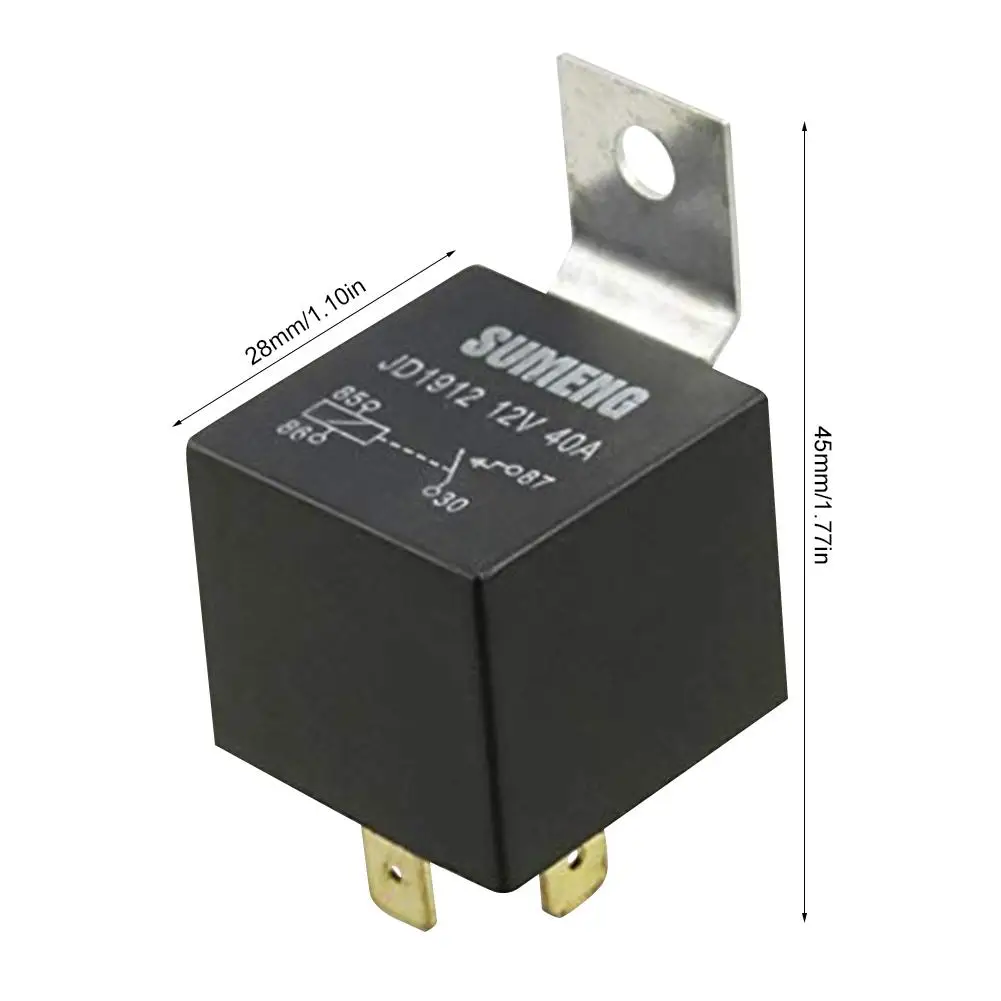 HID фара поворота реле автомобильное 12V4 ноги 40AJD1912 серебро контакт прочный хорошая