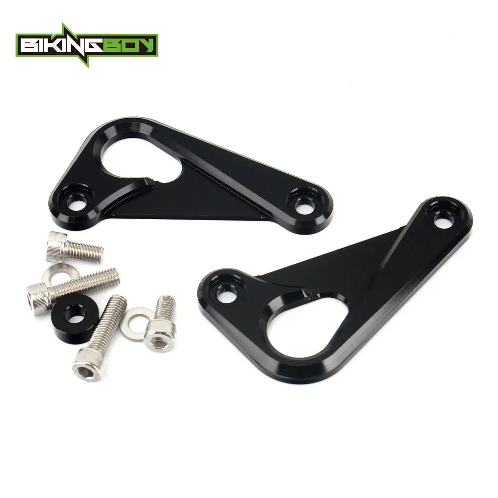 BIKINGBOY для Kawasaki Ninja ZX10R 11, 12, 13, 14, 15, 16, 17, 18 ZX-10R ZX10-R, гоночные крючки, анодированный крючок, подрамник, галстук, падения, сплав - Цвет: Black