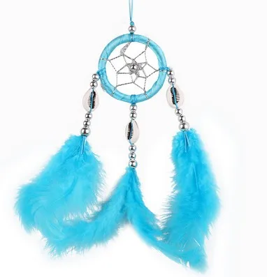 dreamcatcher Indian style net wind-bell household hanging craft gifts ornament car hang decoration dream catcher blue pink withe | Дом и сад