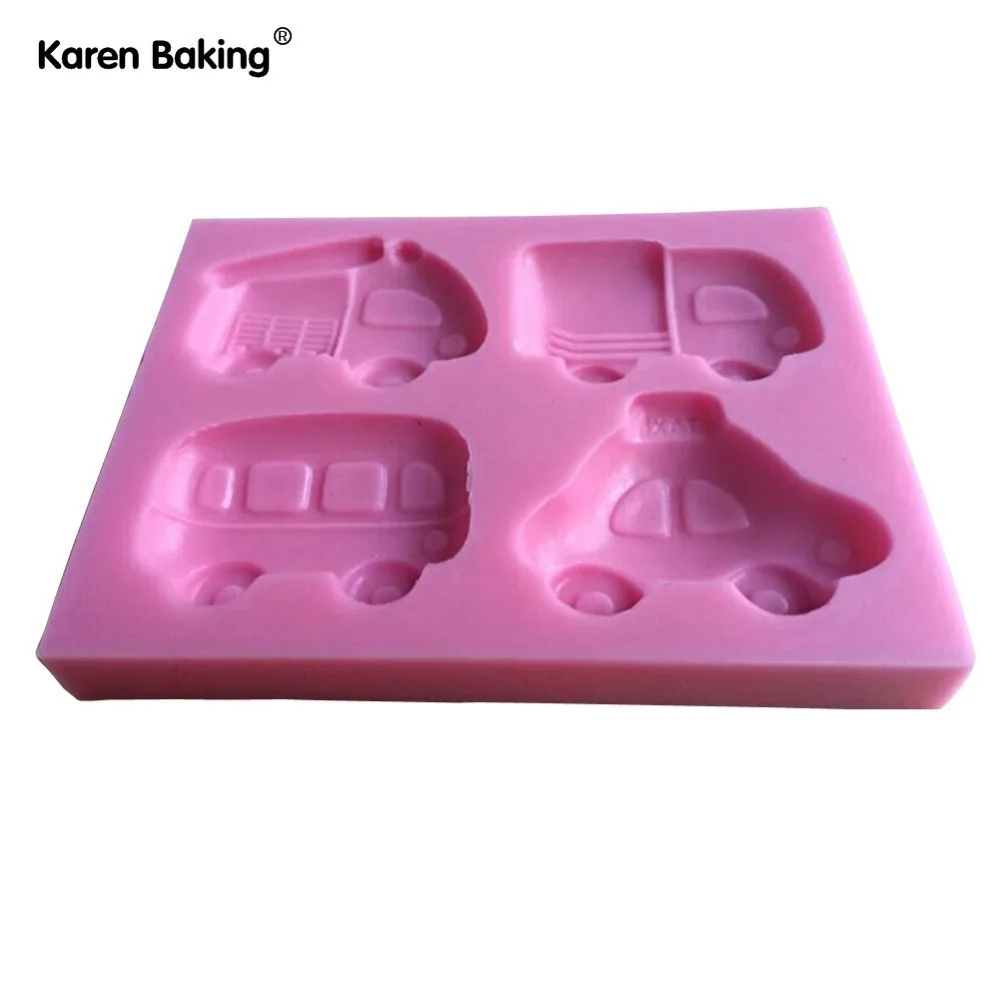 Lovely Bus And Truck Taxi Shape Fondant Cake Molds Tools Decorating Cooking Tools-C381 | Дом и сад