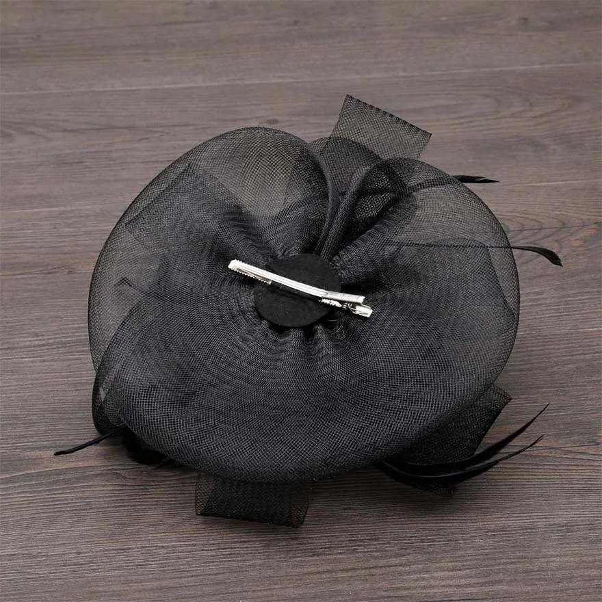 MOLANS Fancy flour Feather Mesh Вуалетка для свадьбы ткань Цветочная средней длины с клипсами