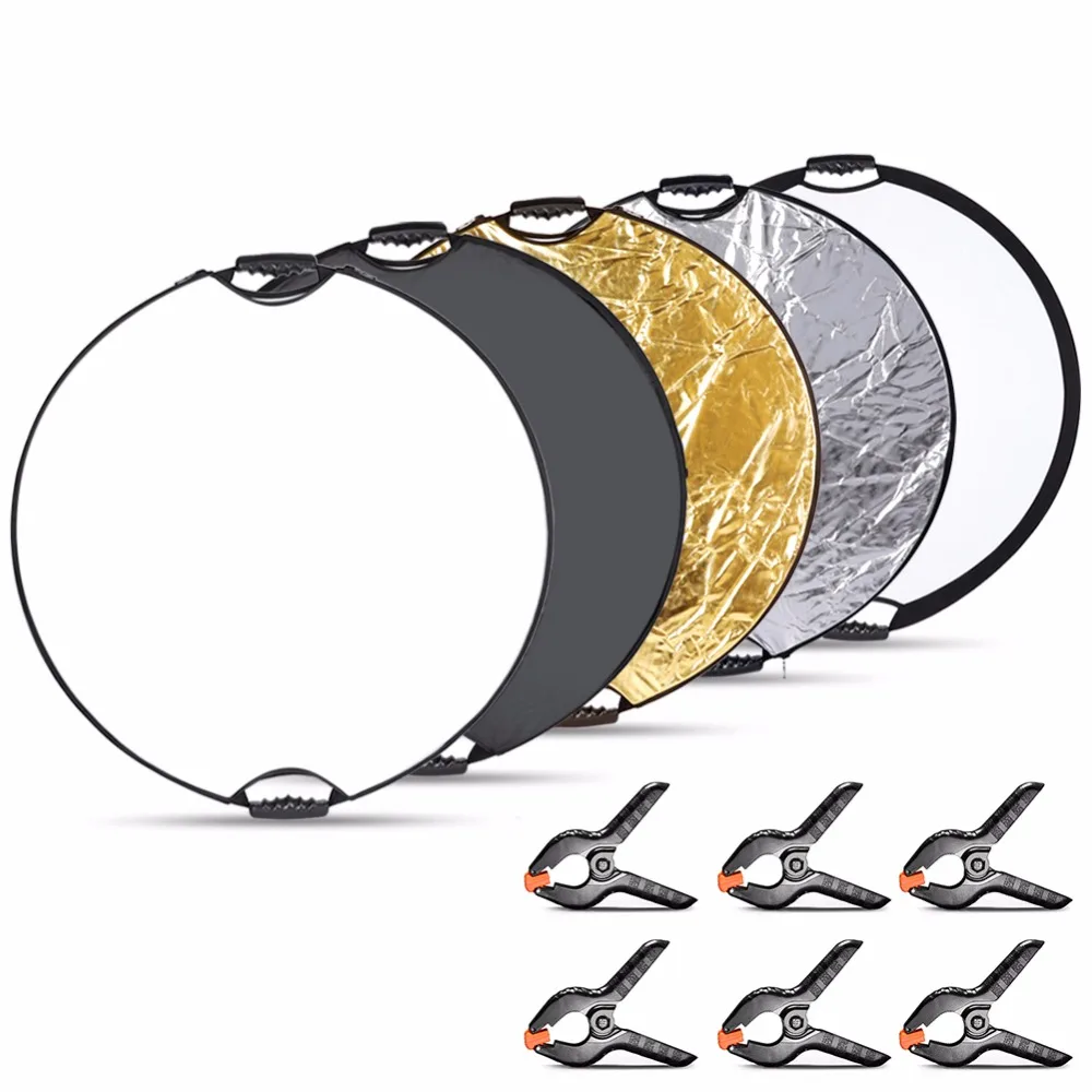 Neewer 5 в 1 Портативный круглый освещения отражатель Disk Kit | Электроника
