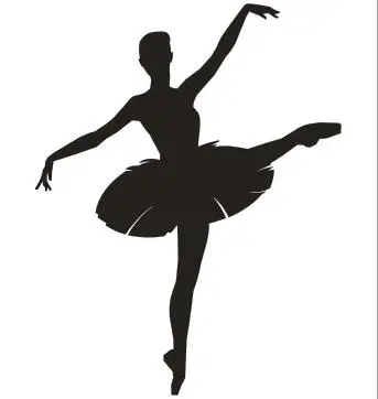 Балетная Наклейка на стену для девочек балетная танцовщица Спортивная настенная