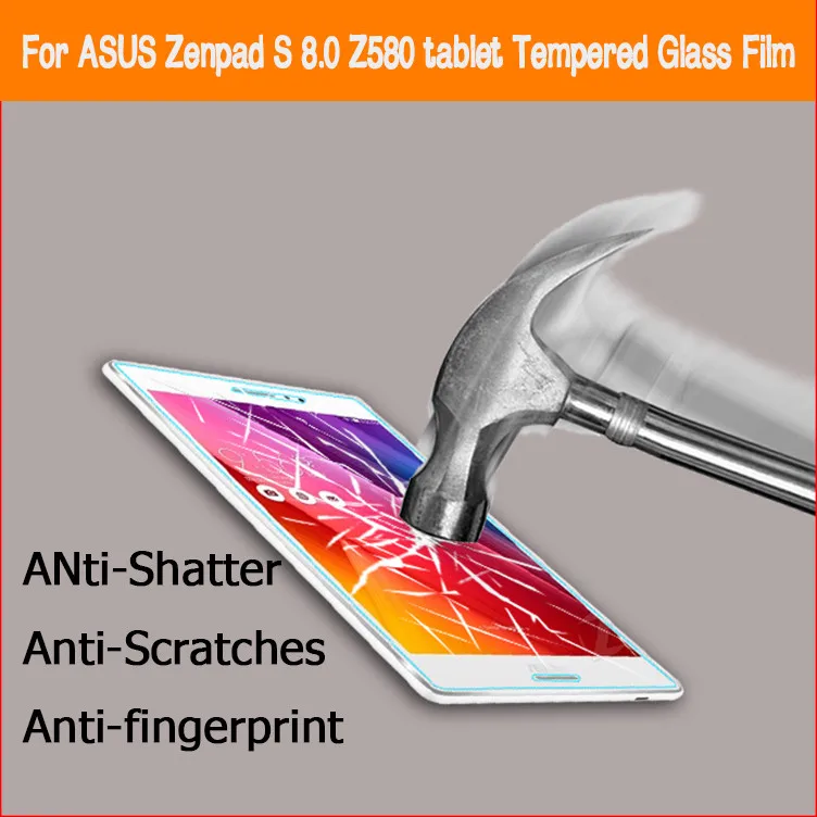 2.5D 0 3 мм Защитное стекло для экрана Asus zenpad S 8 Z580CA дюйма закаленное защитная пленка