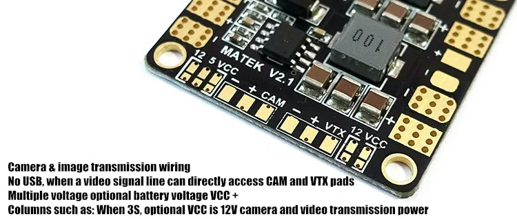 Многороторная распределительная плата Matek PDB Dual BEC 5 в 12 В синхронное исправление 3