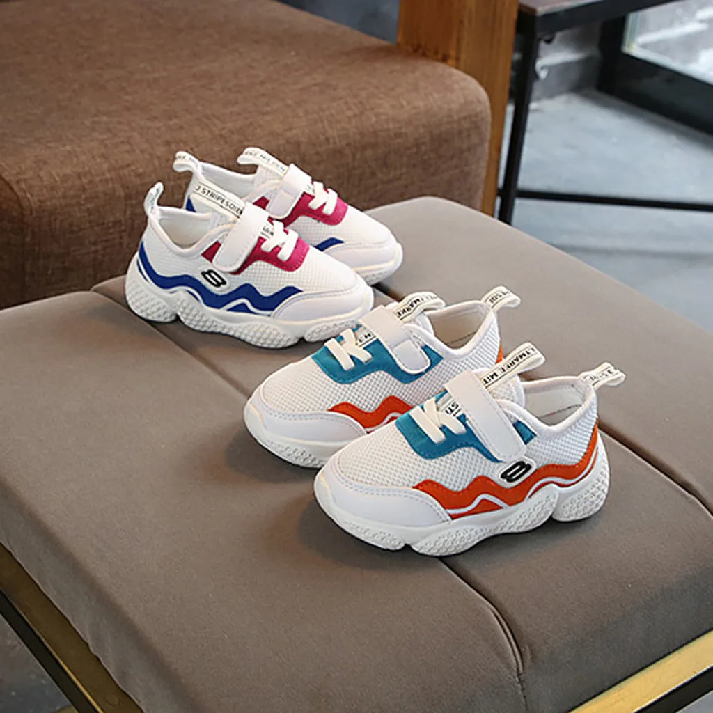 Children Baby Girls Boys Mesh Petchwork Running Sport Sneaker Casual Shoes | Детская одежда и обувь