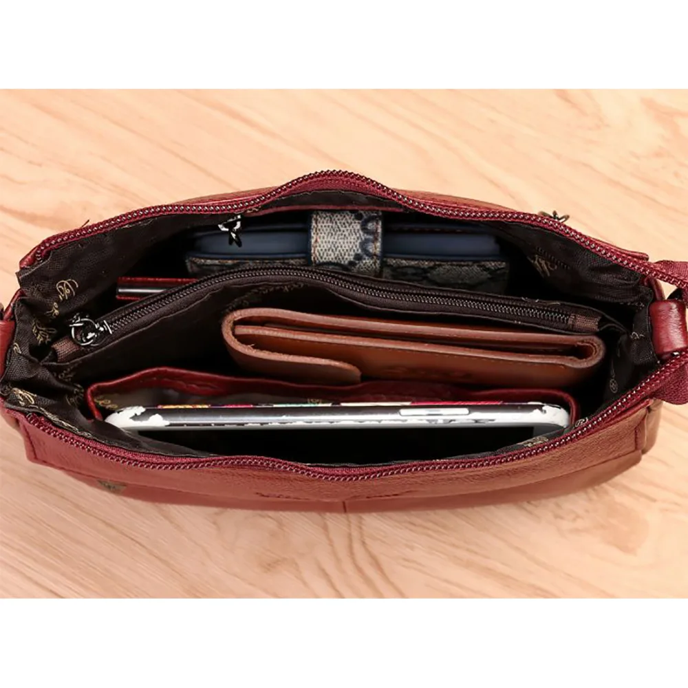 Сумка мессенджер женская из натуральной воловьей кожи саквояж на плечо для